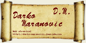 Darko Maranović vizit kartica